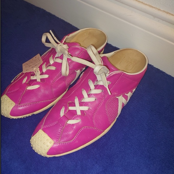 RARE VINTAGE CHRISTIAN DIOR BY JOHN GALLIANO PINK TROTTER SNEAKERS - Picture 4 of 10